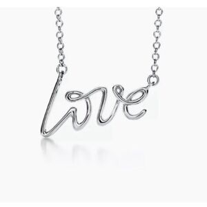 Tiffany Paloma Picasso “Love” 💕 sterling silver necklace